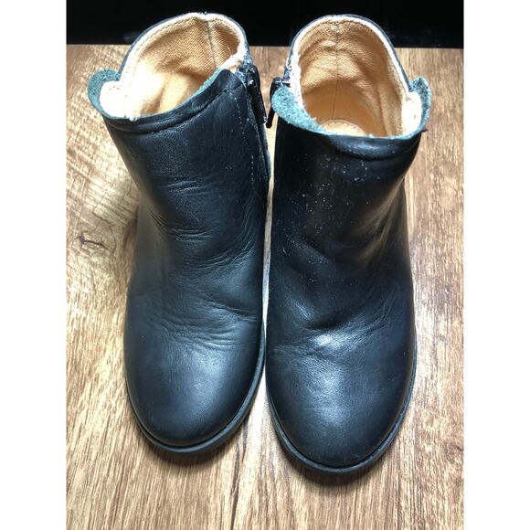Zara girls leather black boots size 26 - Picture 1 of 3